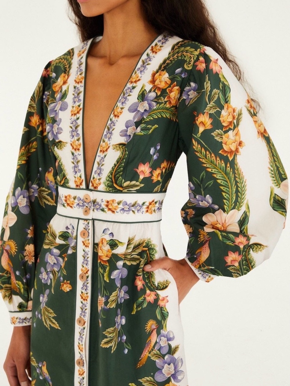 FARM Rio Green Nature Floral Maxi Dress - Picture 2 of 3